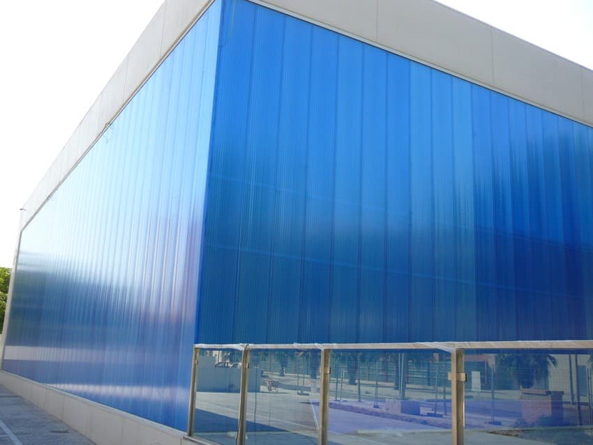 POLICARBONATO MODULAR AZUL