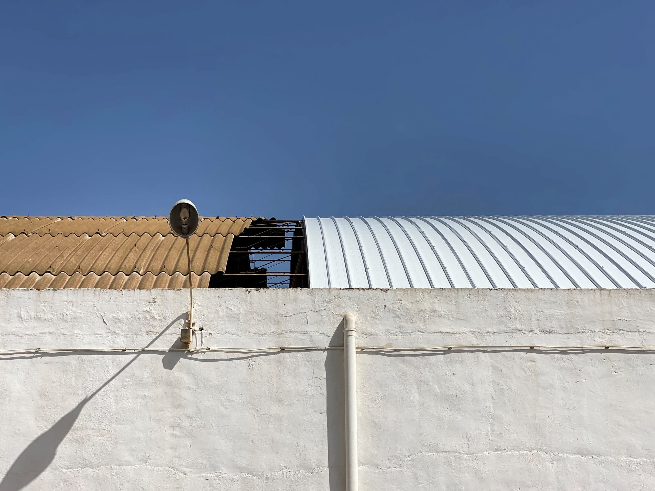 cubierta instalación curva