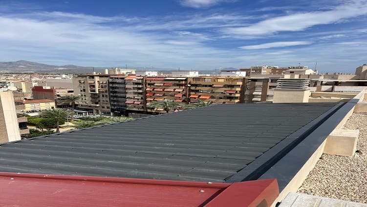 Sustitución Tejado con Panel teja y tapajuntas