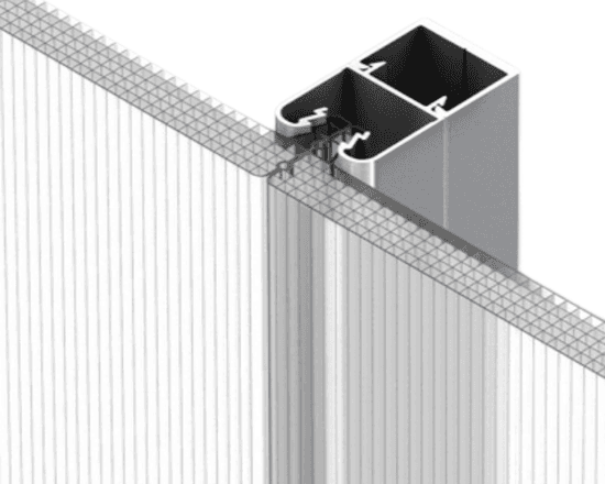 Fachada plana policarbonato