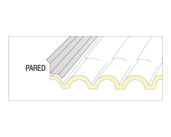 Remate entega lateral a pared
