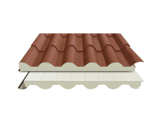 Panel Sándwich Teja Rojo