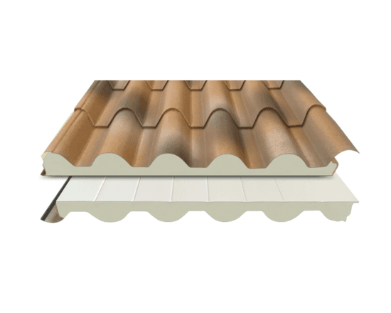 Panel Sándwich Teja Albero Envejecido