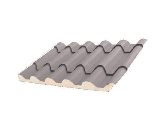 Panel Sándwich Teja Gris