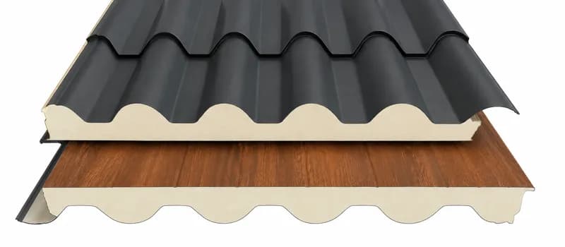 Panel Sándwich Teja Gris