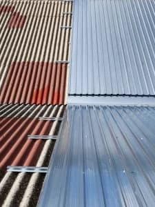 Detalle del canal vierteaguas en cubierta rehabilitada
