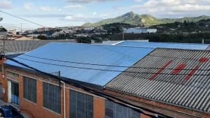 Nueva cubierta de chapa galvanizada sobre fibrocemento