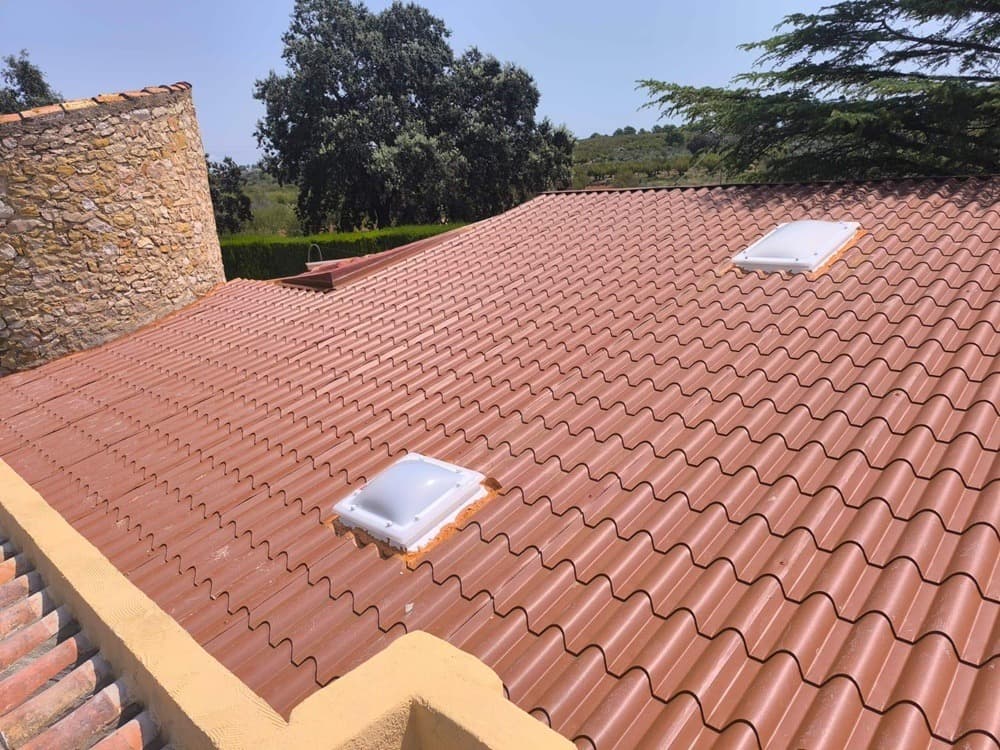 Proyecto panel teja 8004 con claraboyas castellón
